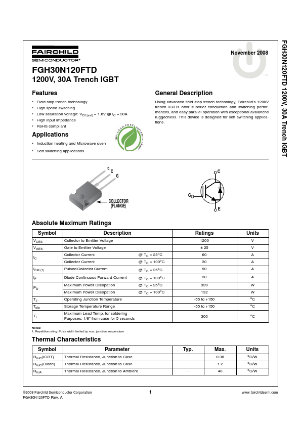 FGH30N120FTD