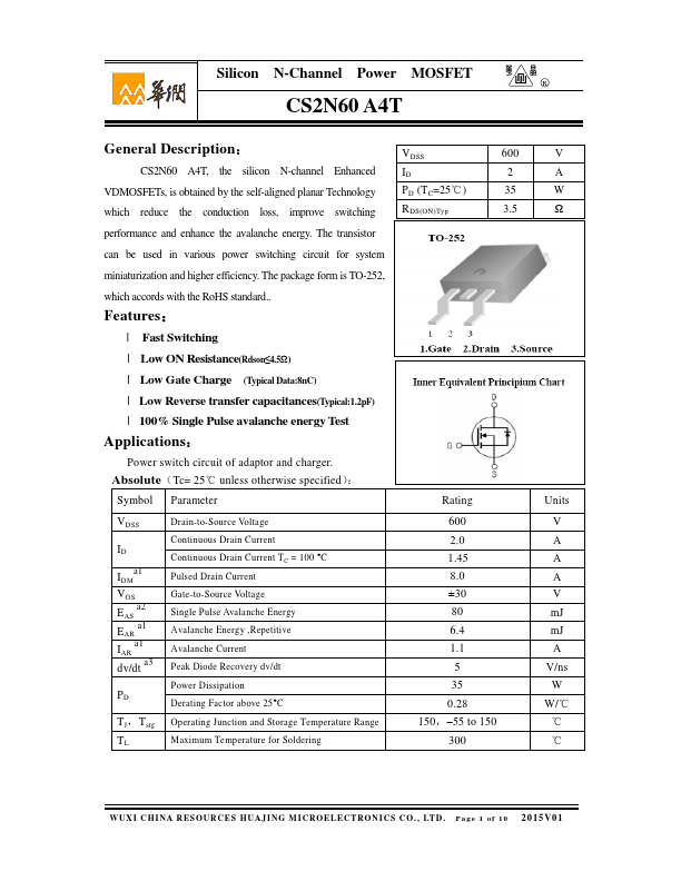 CS2N60A4T