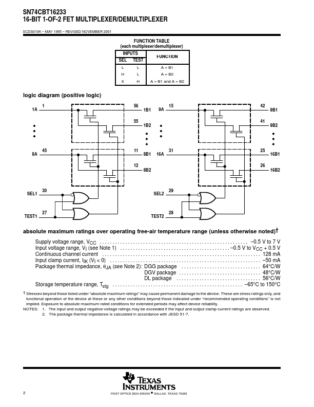 SN74CBT16233