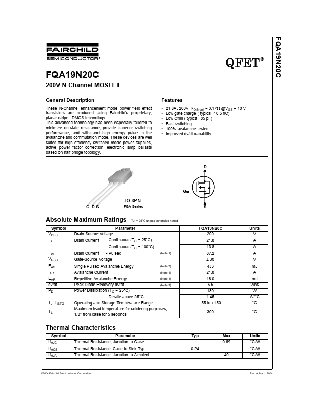 FQA19N20C