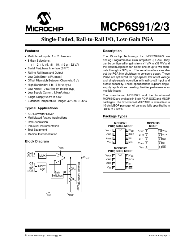 MCP6S91