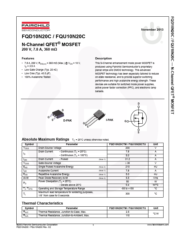 FQU10N20C