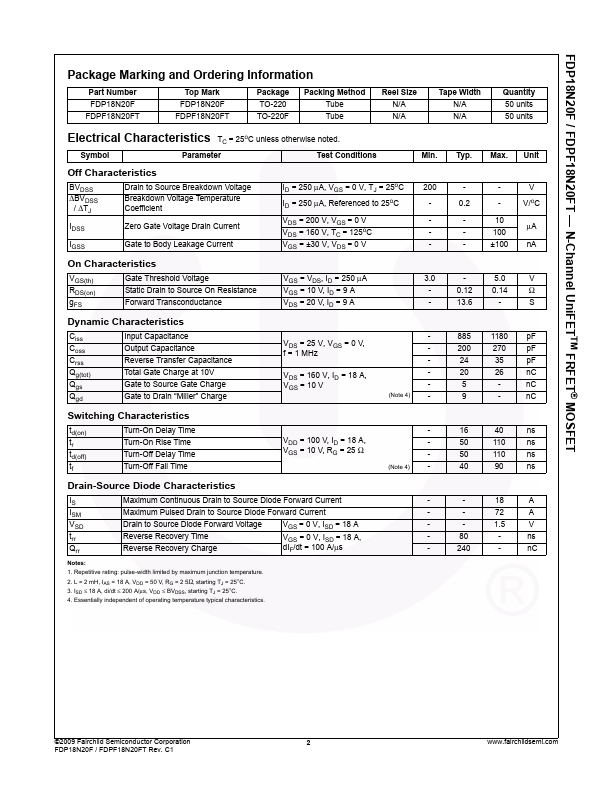 FDPF18N20FT