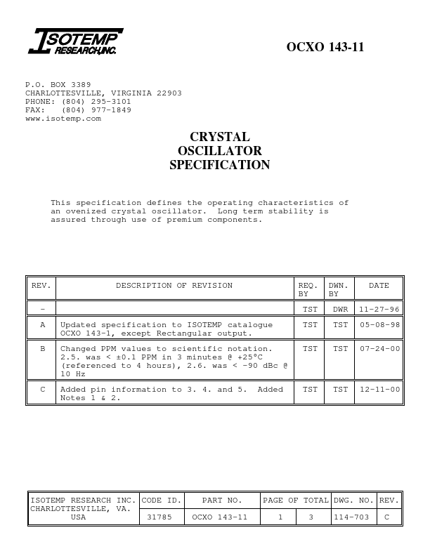 OCXO143-11