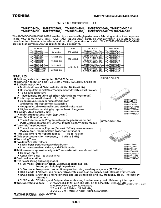 TMP87CH40N