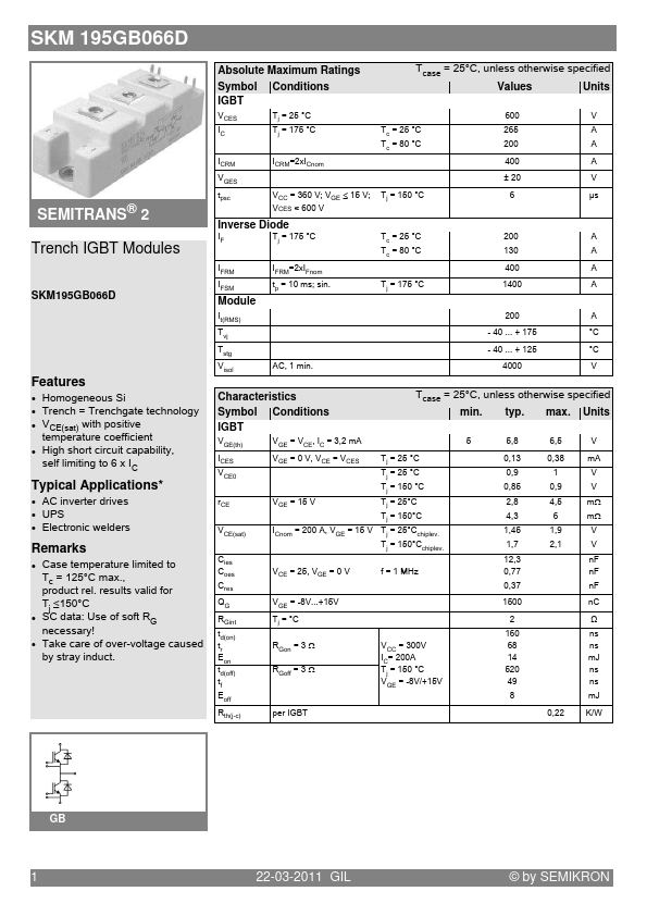 SKM195GAL066D