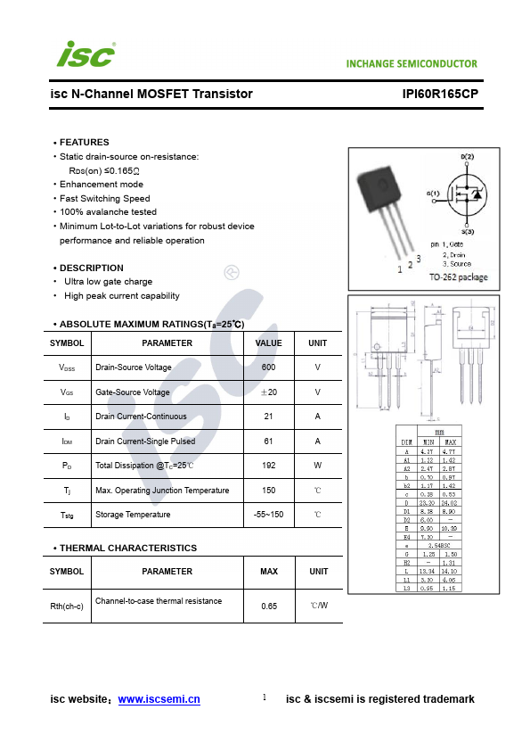 IPI60R165CP