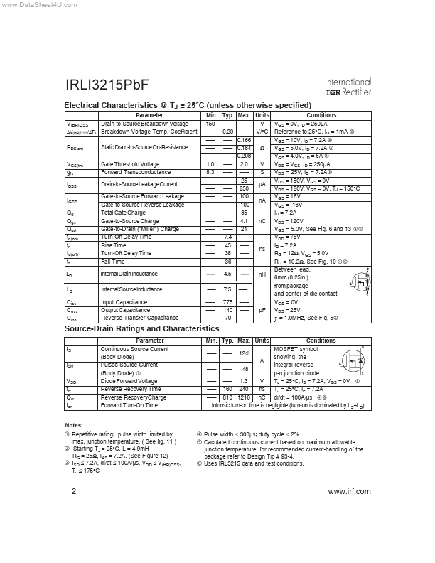 IRLI3215PBF