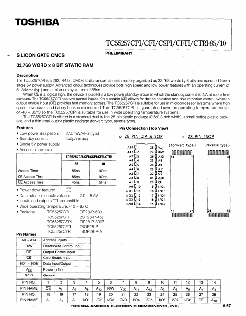 TC55257CPI-10