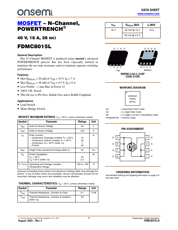 FDMC8015L