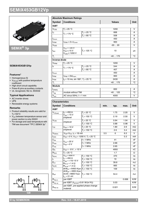 SEMiX453GB12Vp