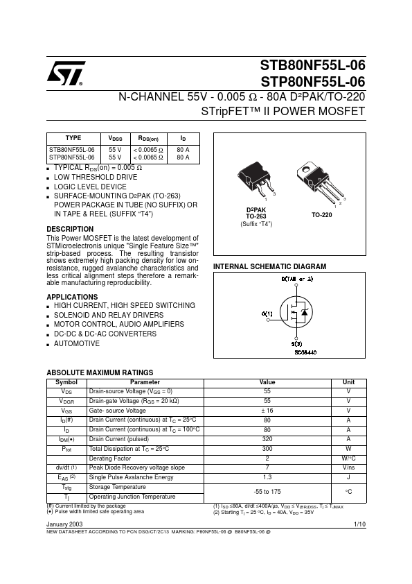 STB80NF55L-06