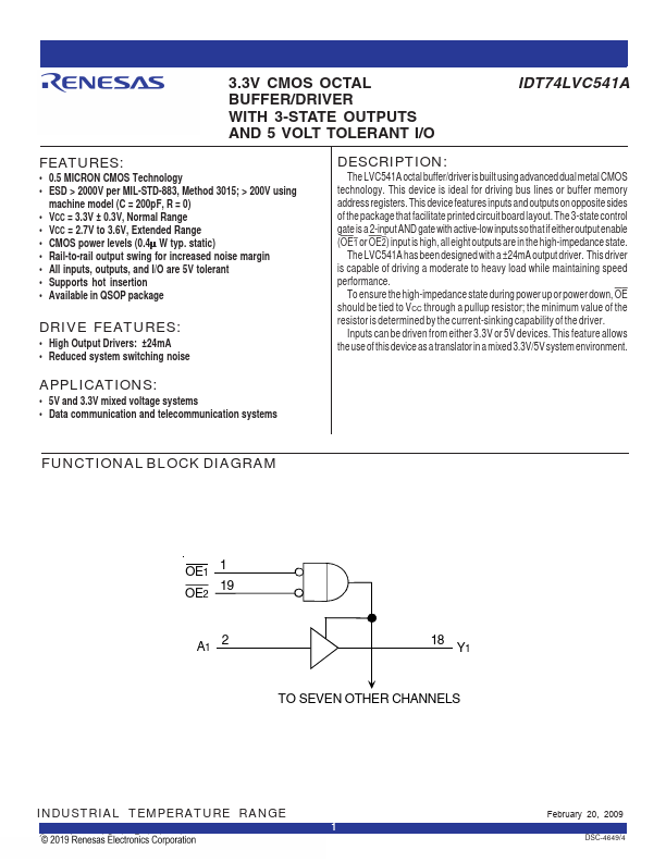 IDT74LVC541A