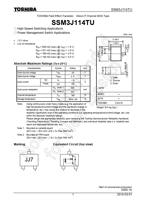 SSM3J114TU