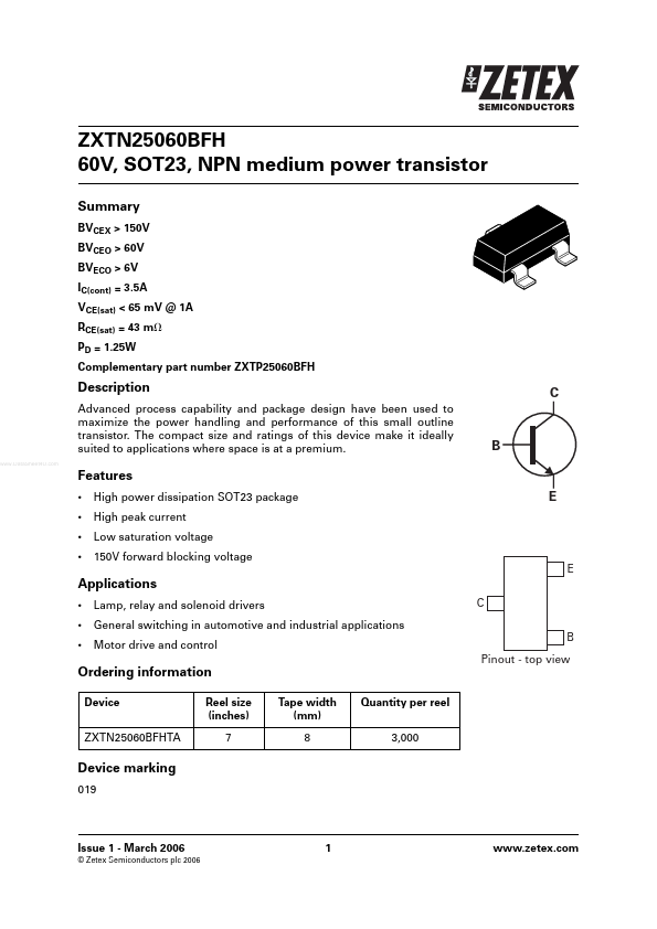 ZXTN25060BFH