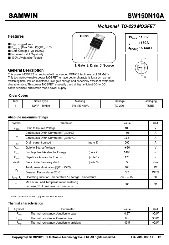 SW150N10A