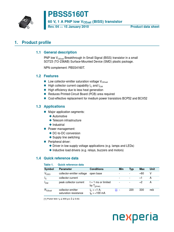 PBSS5160T