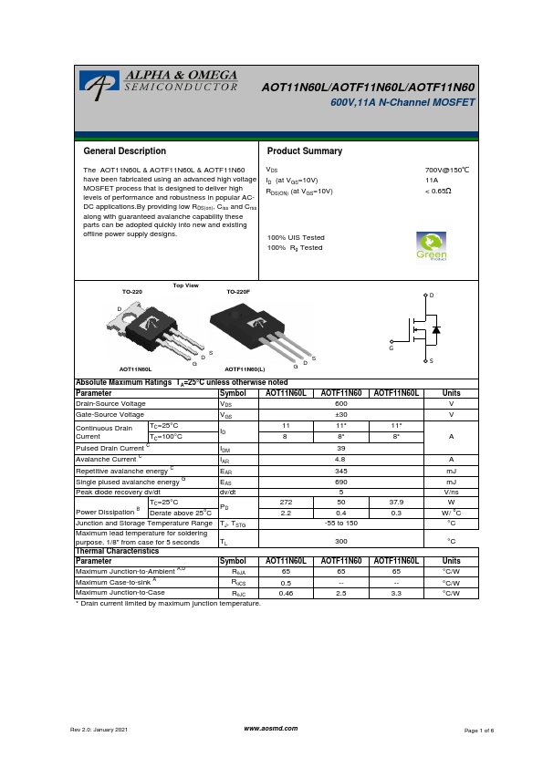 AOTF11N60