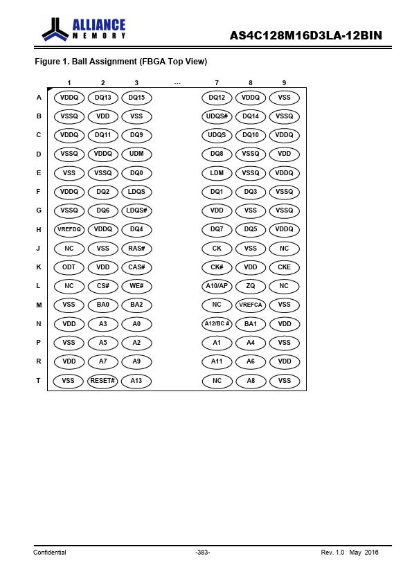 AS4C128M16D3LA-12BIN