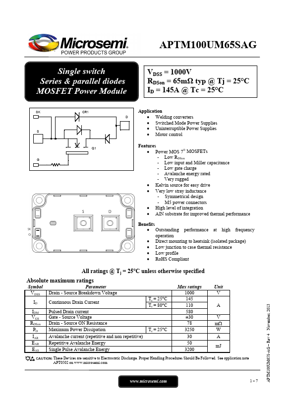 APTM100UM65SAG