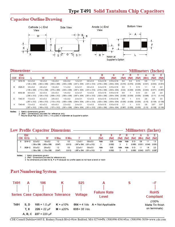 T491D106K025AS-F