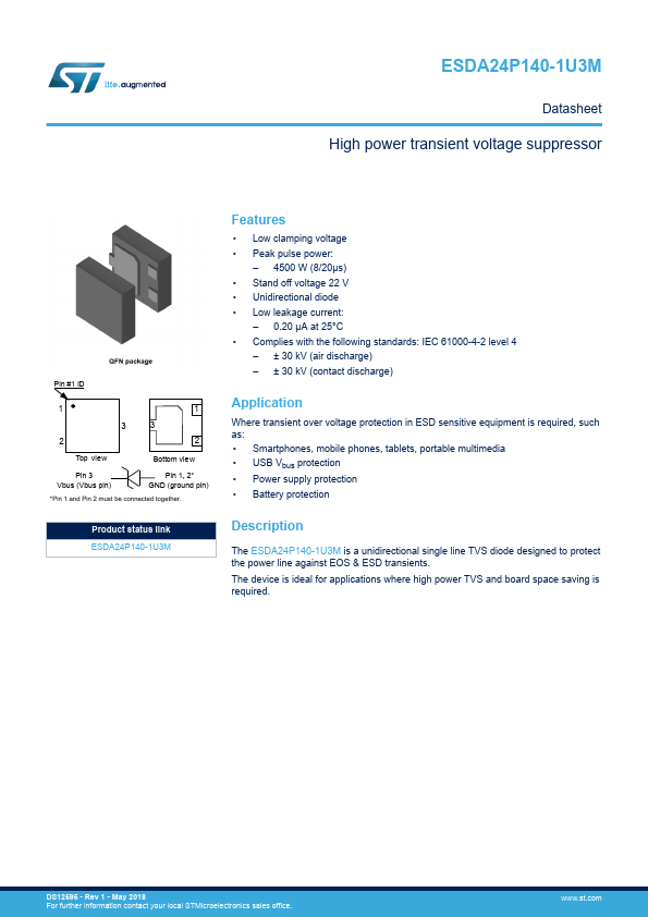 ESDA24P140-1U3M