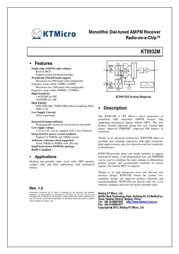 KT0932M