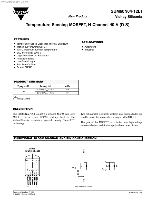 SUM60N04-12LT