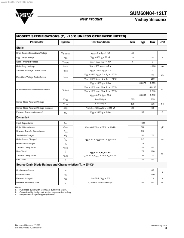 SUM60N04-12LT