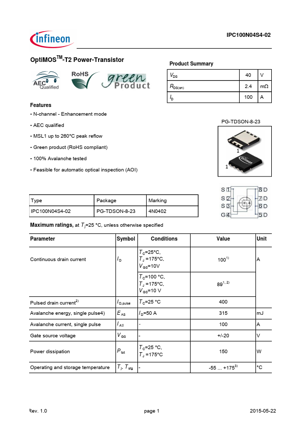 IPC100N04S4-02