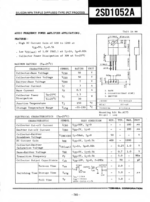 2SD1052A