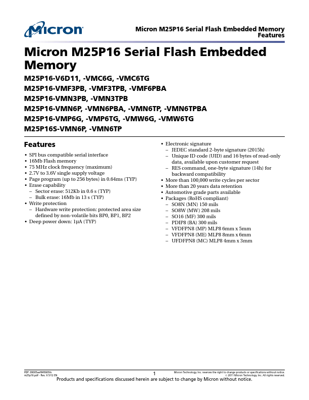 M25P16-VMC6TG