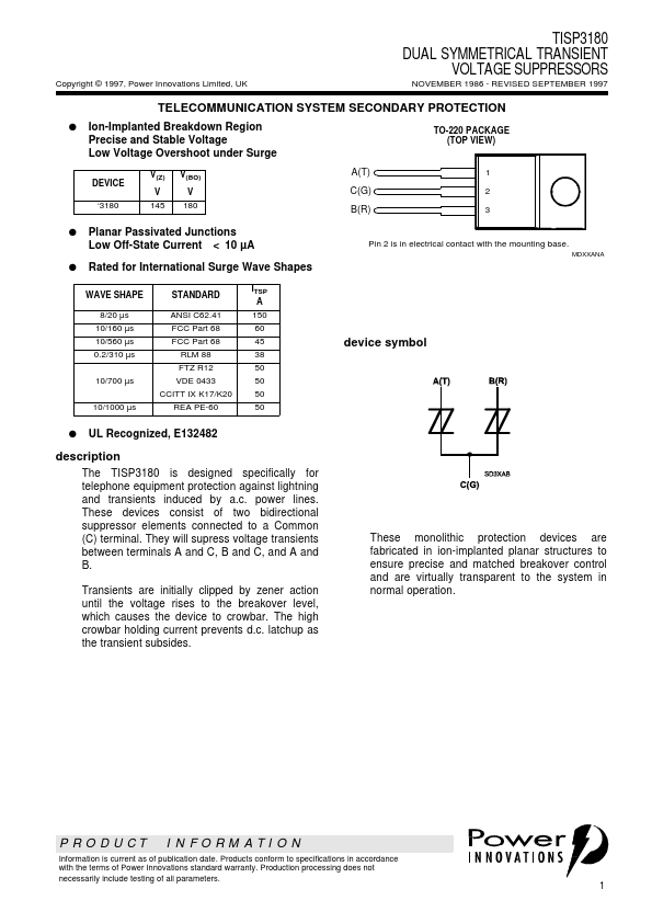 TISP3180