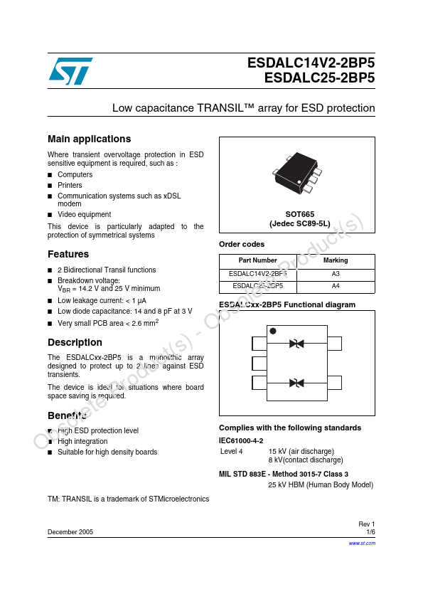 ESDALC14V2-2BP5