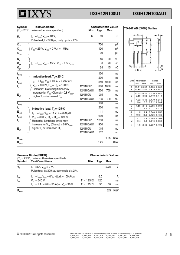 IXGH12N100AU1