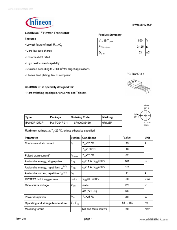 IPW60R125CP