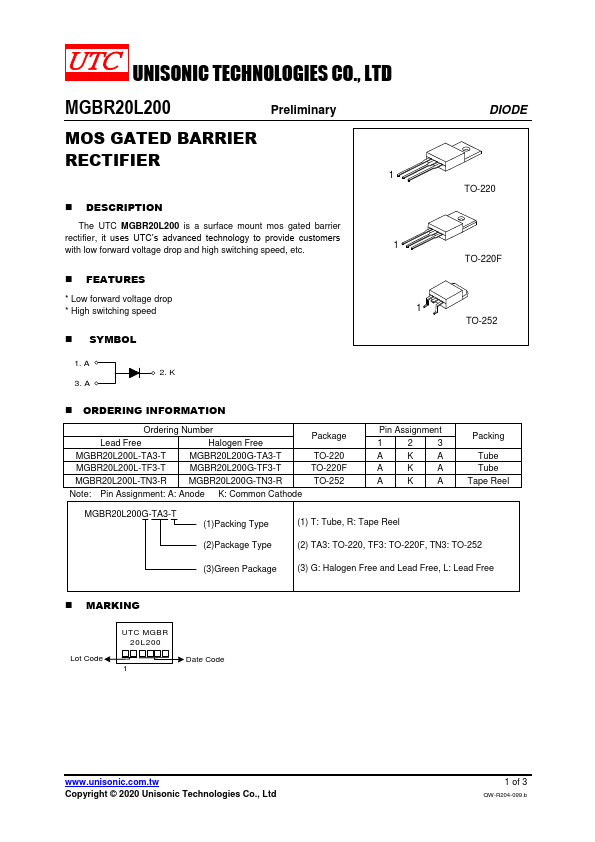 MGBR20L200