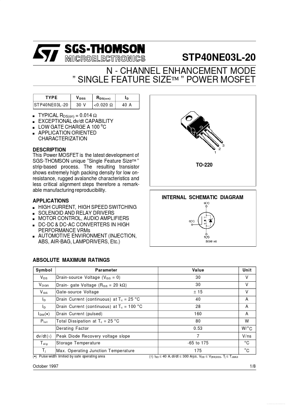 STP40NE03L-20