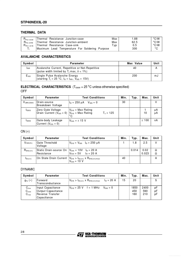 STP40NE03L-20