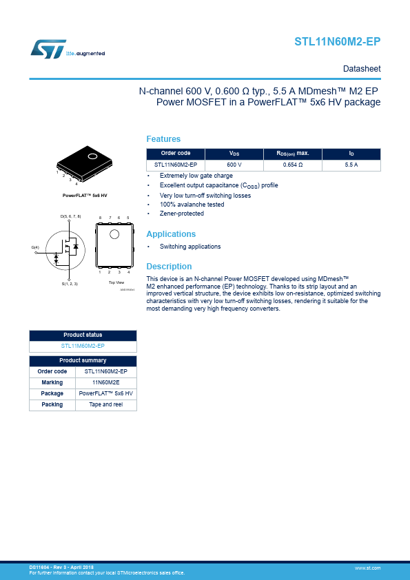 STL11N60M2-EP