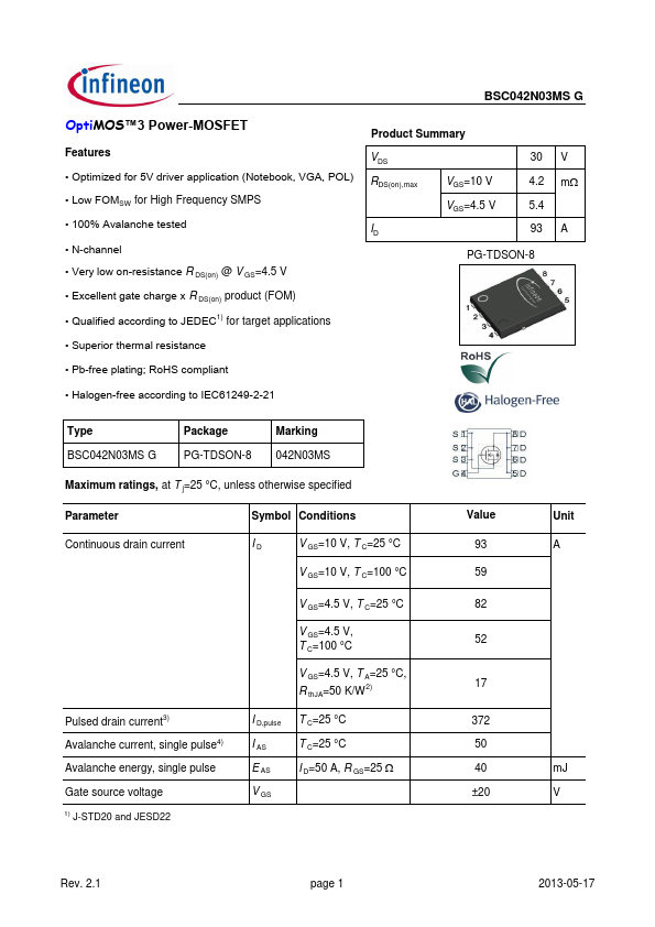 BSC042N03MSG