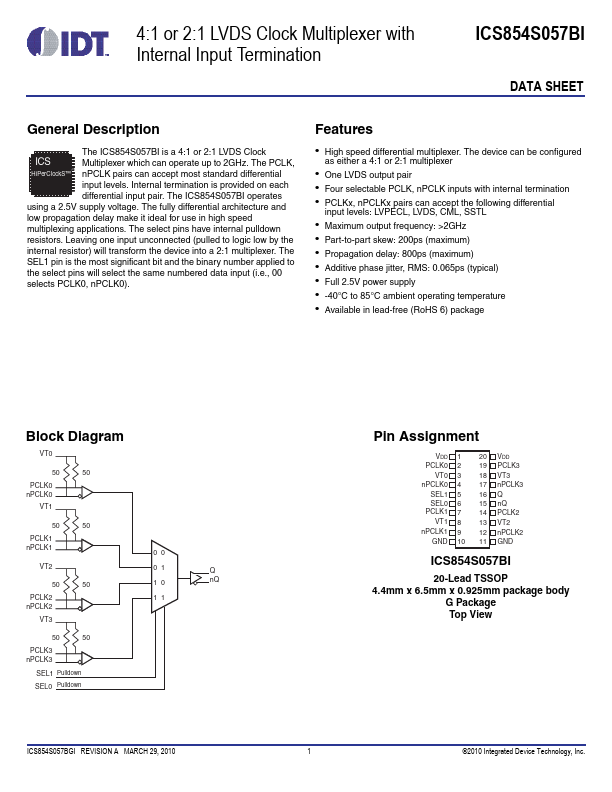 ICS854S057BI