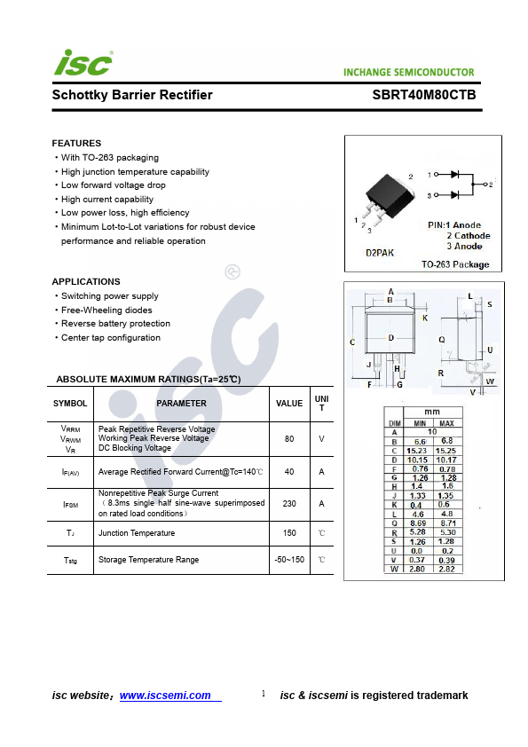 SBRT40M80CTB