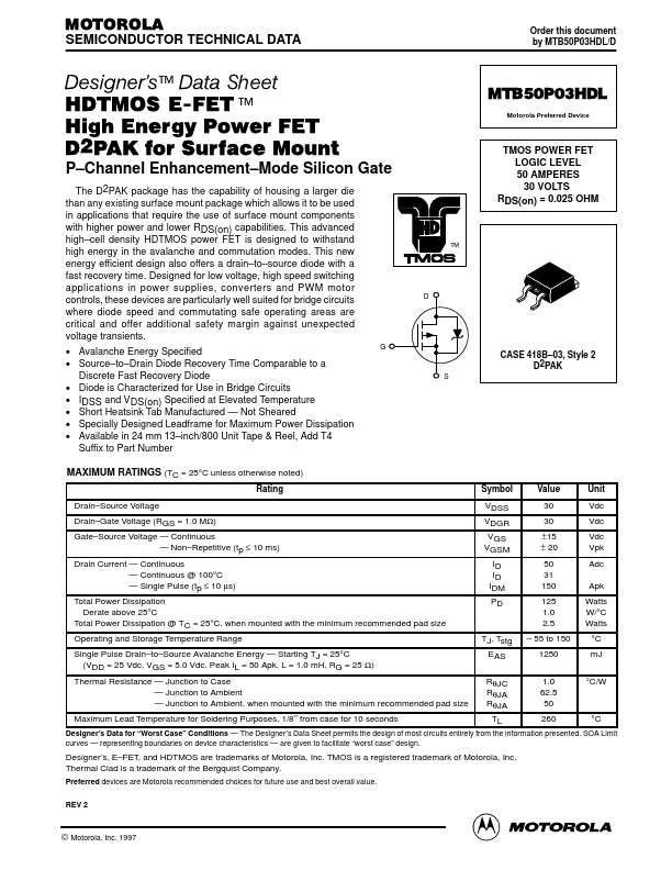 MTB50P03HDL