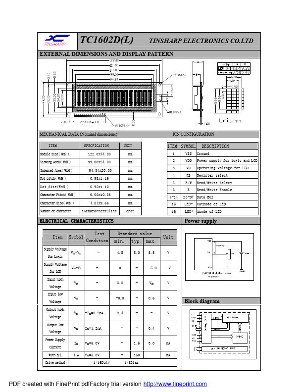 TC1602D