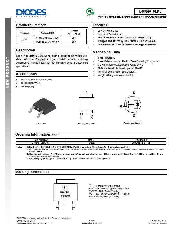 DMN4010LK3