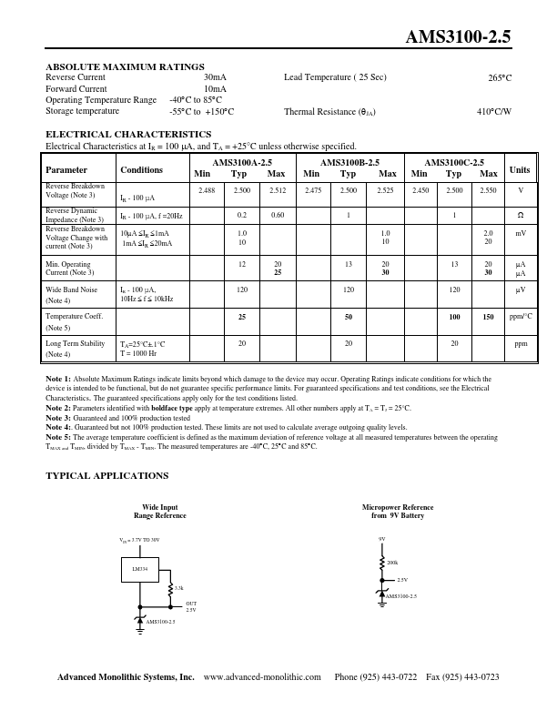 AMS3100-2.5