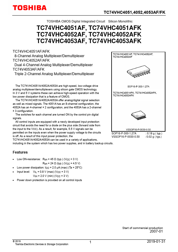 TC74VHC4052AF