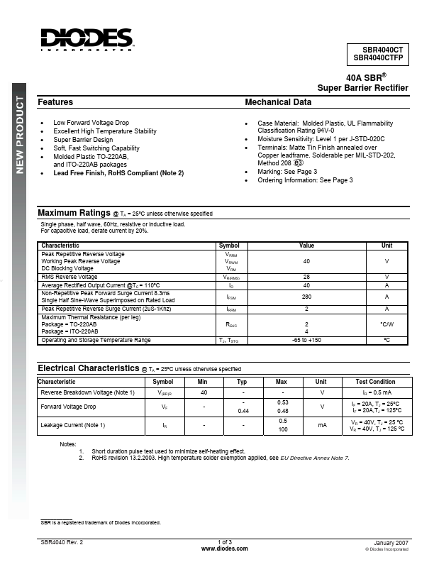 SBR4040CTFP