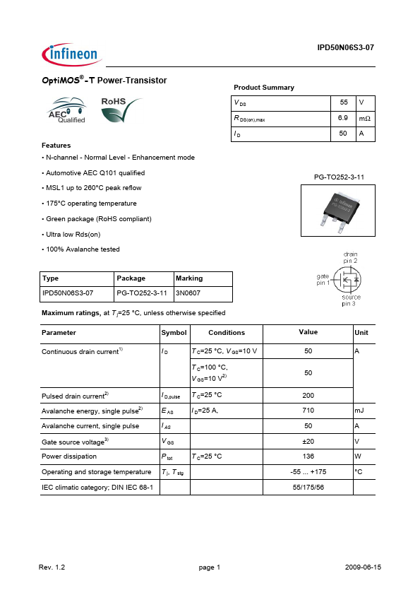 IPD50N06S3-07